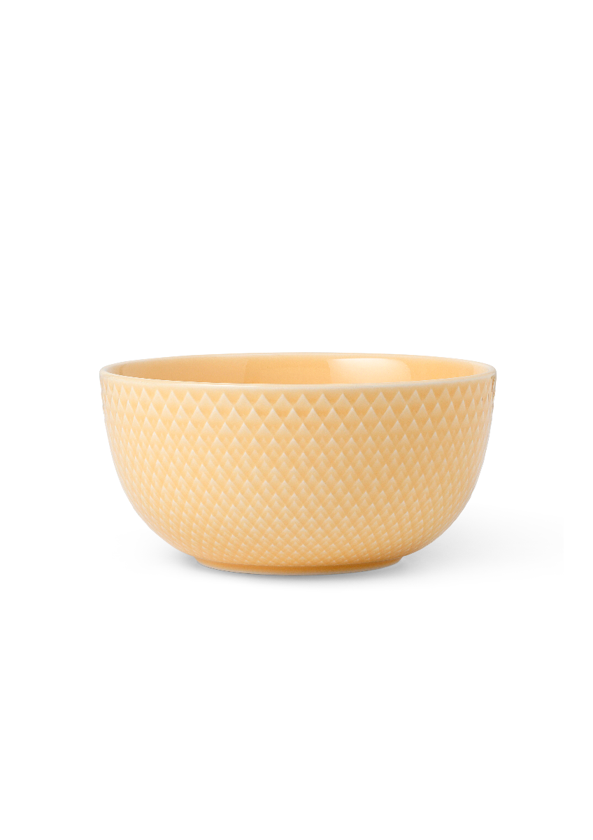 Lyngby Porcelæn Rhombe color skål, orange - H: 6,5 cm. - Bahne